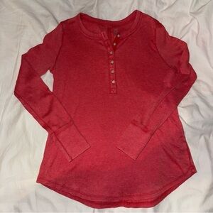 Aerie Red long sleeve top Size Small